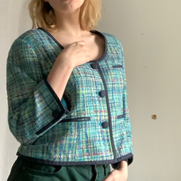 3/20$⭐️ Colourful tweed Mario Serrani blazer - Picture 8 of 14